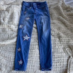 Star painted American eagle jeans